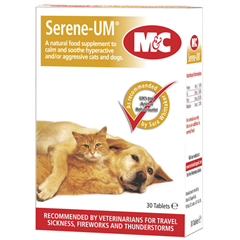 Serene-UM Cat and Dog Calming Tablets 30 Pack by Mark and Chappell