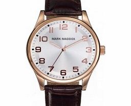 Mark Maddox Mens Classic Silver and Brown