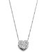 9CT White Gold Diamond Heart Pendant Necklace
