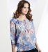 Marks and Spencer Cotton Rich Floral Print Blouse with Silk