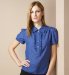 Cotton Rich Frill Front Spotted Blouse