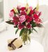 Large Rose & Lily Bouquet with Vase and Free