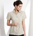 Pure Linen Short Sleeve Pleated Blouse