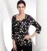 Marks and Spencer Round Neck 3/4 Sleeve Pleat Blouse