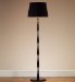 Black Turned Wood Floor Lamp