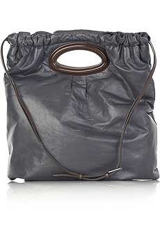 Paper thin leather balloon bag