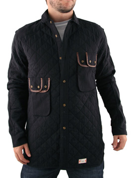 Black Quilted Over Shirt