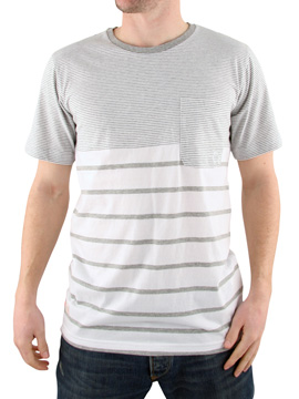 White/Grey Stripe T-Shirt