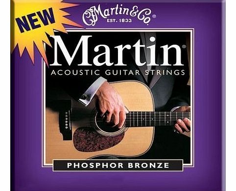 Martin 92/8 Acoustic Guitar Strings - Phosphor Bronze Wound (Custom / Light, .011 - .052)