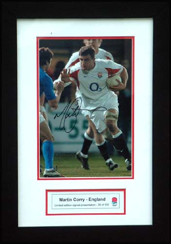 Martin Corry limited edition signed and framed presentation