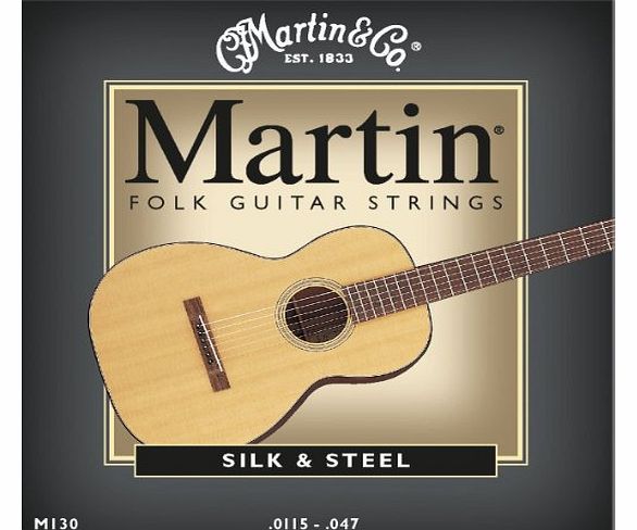 Martin Silk and Steel / Silk and Phosphor Folk Guitar Strings - Compound Wound (.011 - .047)