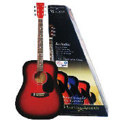 Martin Smith Acoustic Guitar Pack - Red