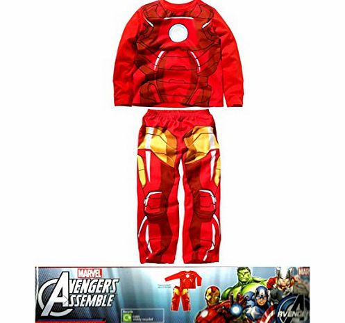 Marvel - Iron Man Marvel Avengers Assemble Iron Man Boys Novelty Pyjamas Set - Pyjama Features Glow In The Dark Details * 100  Cotton * For Boys 8-9 Years