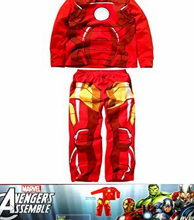 Marvel - Iron Man Marvel Avengers Assemble Iron Man Boys Novelty Pyjamas Set * For Boys 2-3 Years * Pyjama Features Glow In The Dark Details * 100  Cotton * For Boys 2-3 Years