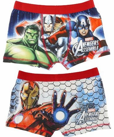 Avengers Assemble Boxer Shorts for Boys - Red - 5-6 years (116 cms)