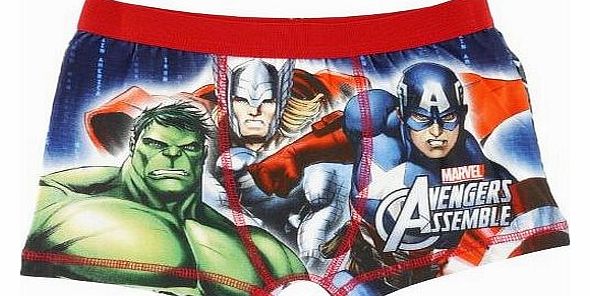 Marvel Avengers Assemble Boxer Shorts for Boys - Red - 7-8 years (128 cms)