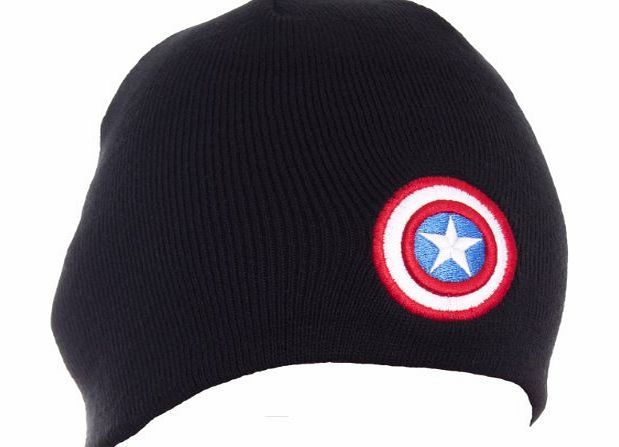 Marvel Captain America Classic Logo Beanie (Black)