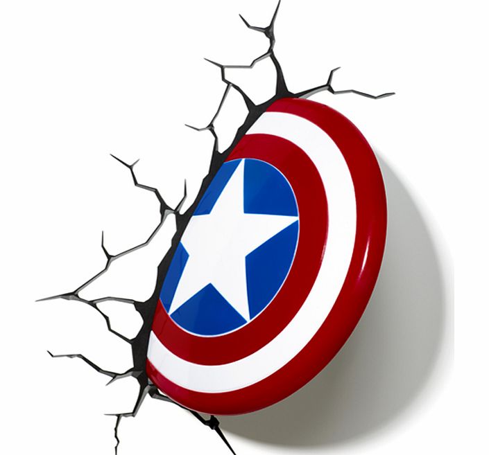 Marvel Comics Marvel Captain America Shield 3D LED Wall Light