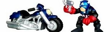 Marvel Superhero Squad Marvel Super Hero Squad Action Figure 2-Pack - Captain America and Motorcycle