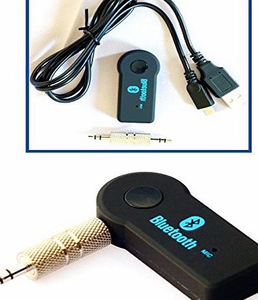 Marzan Wireless Bluetooth 3.5mm AUX Audio Stereo Music Home Car Receiver Adapter with Mic