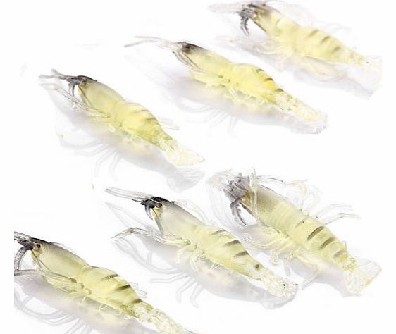 Masione 20PCS Soft Shrimp Fishing Lure Baits for Bream Bass Flathead Whiting Snapper