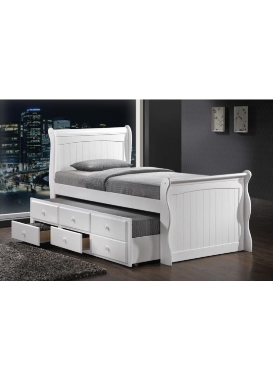 Captain Guest Bed-White