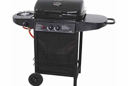 Master Cook 2 Burner Rodeo BBQ with Side Burner - Gas Barbecue 2 Burners - Trolley bbq - Barbecue Gas Grill - Black