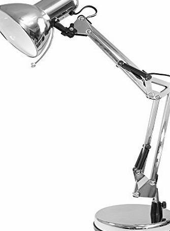 MASTER POWER Powermaster S6308 Swing Arm Desk Lamp, Chrome
