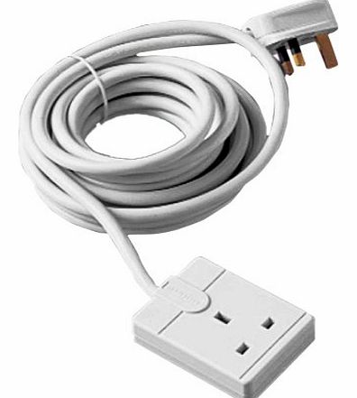 Masterplug Indoor Power BOG5-MS 1-Gang 13 amp Socket with 5 m Extension Lead (White)
