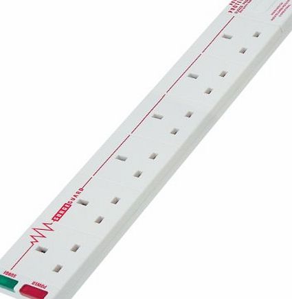 Masterplug SRG62-MP 6-Gang Surge Protected Extension Lead 2 m 13 amp Fused