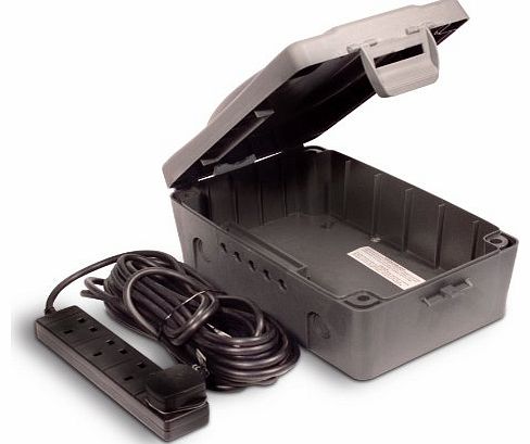 Weatherproof Box with 4 Socket 10m Extension Lead