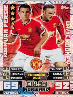 Match Attax 2014/2015 Robin Van Persie / Wayne Rooney 14/15 Duo Card