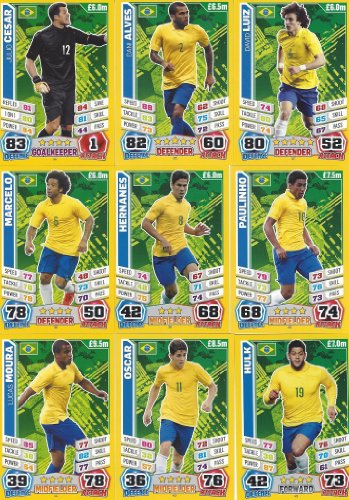 Match Attax England World Cup 2014 Brazil Base Card Team Set (11 Cards)