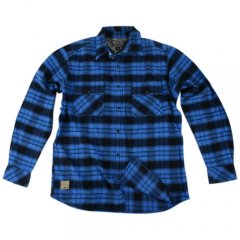 Mens Matix Colors Flannel Shirt Crip blue