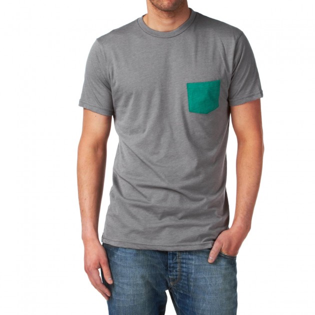Mens Matix Solid Pocket T-Shirt - Heather Grey