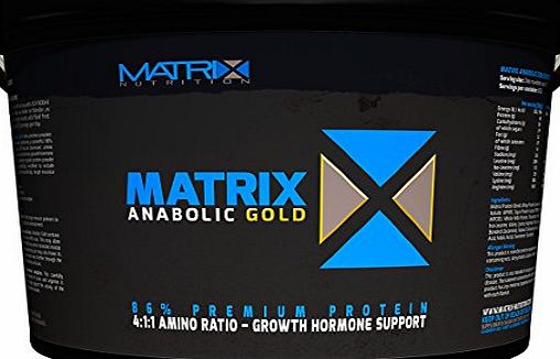 Matrix Nutrition Matrix Anabolic Gold 2.25KG takes protein powders to the next level, combining a powerful 86 protein purity, 4:1:1 Leucine dominant Amino Acid ratio. (Strawberry)