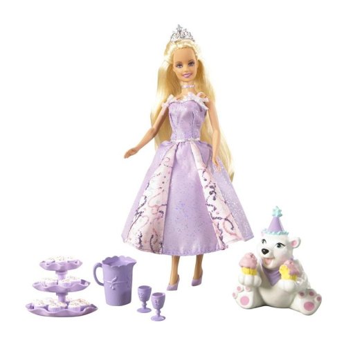 Mattel Barbie Doll Princess Annika & Shiver - Mini Kingdom Birthday Set