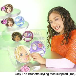 Mattel Barbie Fashion Fever Compact Styling Face Brunette