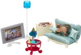 mattel barbie futon and table living room playset