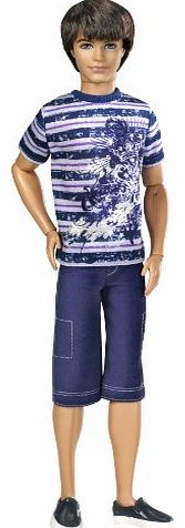 Mattel Barbie Ken Fashionistas Ryan Doll - Purple T-Shirt & Shorts
