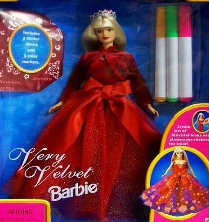 Mattel Barbie Very Velvet Doll By Mattel in 1998 - The Markers are no good due to the age - The box is in poor condition