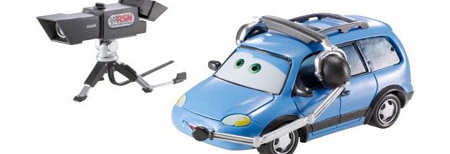 Mattel Disney Pixar Cars Chuck ``Choke`` Cables (DeLuxe, RSN Racing Sports Network #4 of 8)