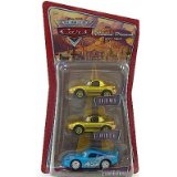Mattel Disney Pixar Cars Dinoco Dream 3 Pack-Gold Mia and Tia W/ Bling Bling McQueen