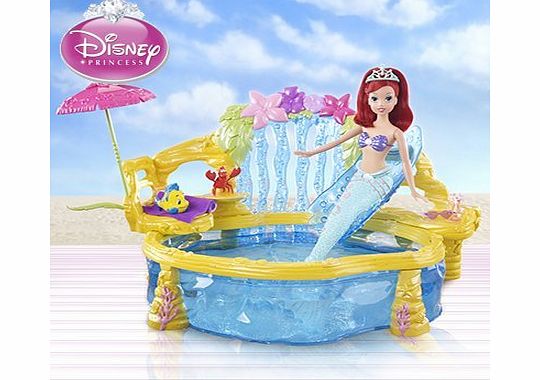 Mattel Disney Princess The Little Mermaid - Ariel Pool Party Swiming Pool Play Set (Ariel Doll not included) COMES WITH FREE SEBASTAIN HAND PUPPET