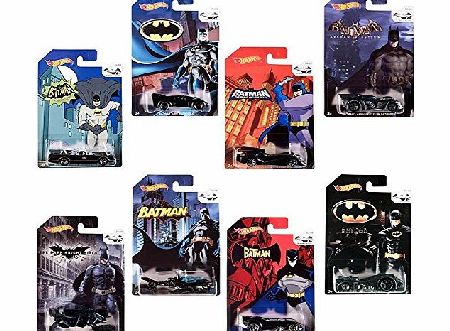 Mattel Hot Wheels Batman: Random set of 4 Diecast Cars