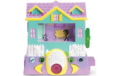 Pixel Chix Baby Care Yellow House With Pink Base