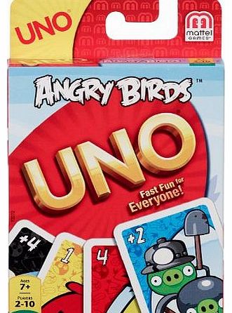 UNO ANGRY BIRDS Card Game By Mattel