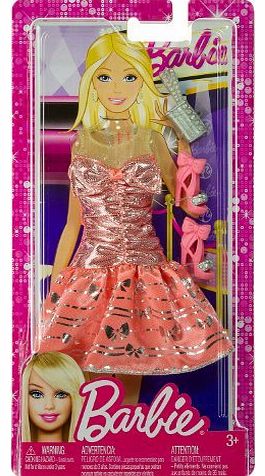 Mattel X7849 Barbie Fabulous PEACH Gown Fashion Outfit