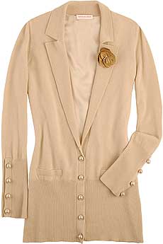 Matthew Williamson Cashmere Cardigan With Faux Pearls