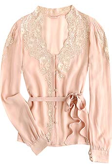 Lace embroidered blouse